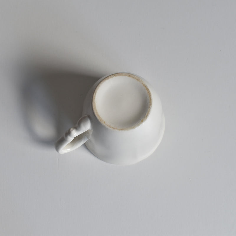 Vintage coffee cup Digoin & Sarreguemines Rohan (scalloped rim)
