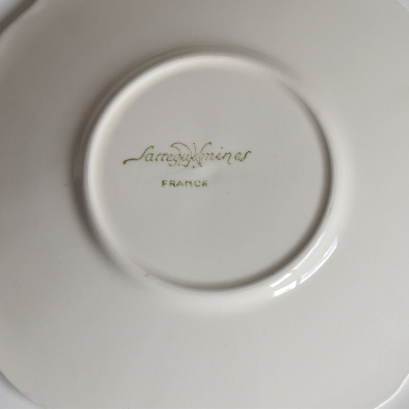 Vintage Coffee Cup & Saucer Digoin & Sarreguemines Rohan (Scalloped Rim) A