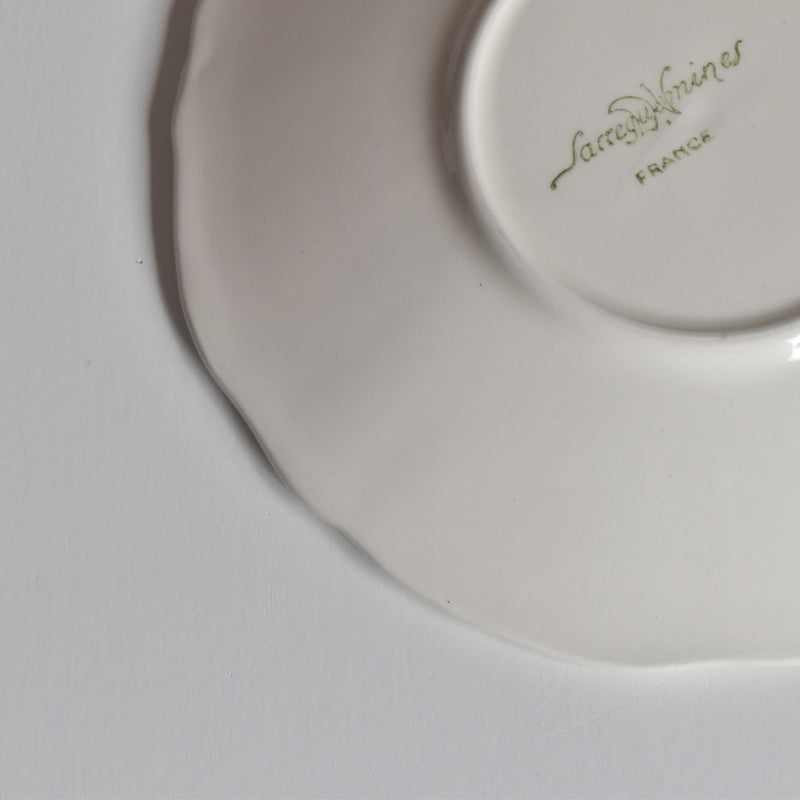 Vintage Coffee Cup & Saucer Digoin & Sarreguemines Rohan (Scalloped Rim) A