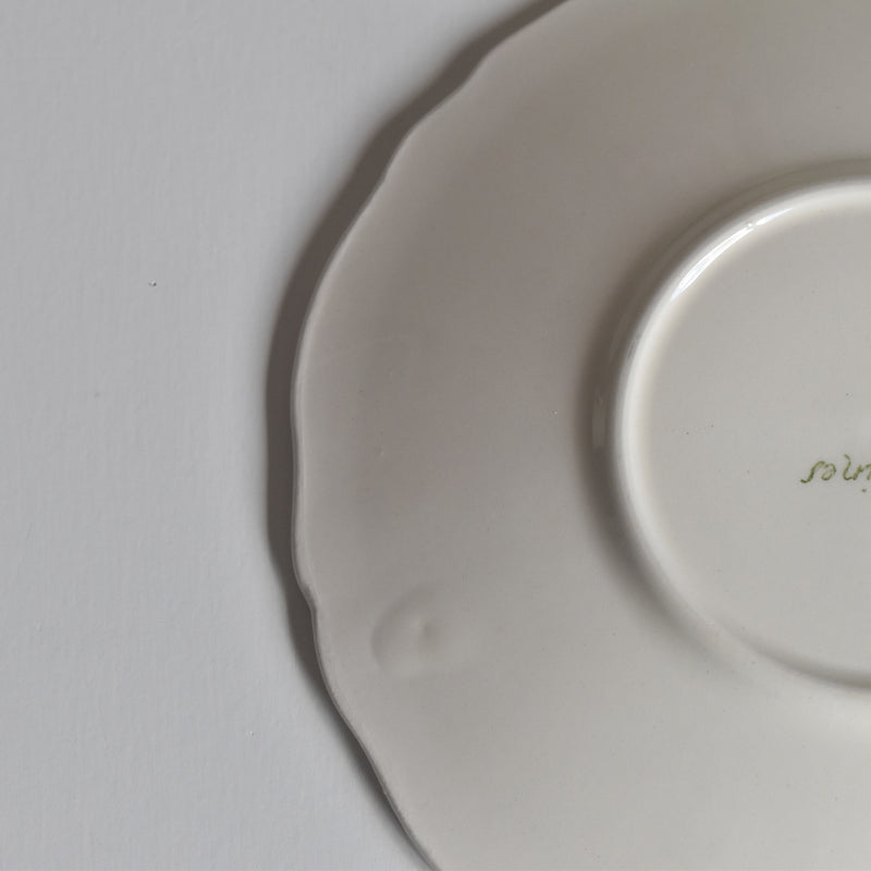 Vintage Coffee Cup & Saucer Digoin & Sarreguemines Rohan (Scalloped Rim) A