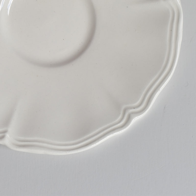 Vintage Coffee Cup & Saucer Digoin & Sarreguemines Rohan (Scalloped Rim) A