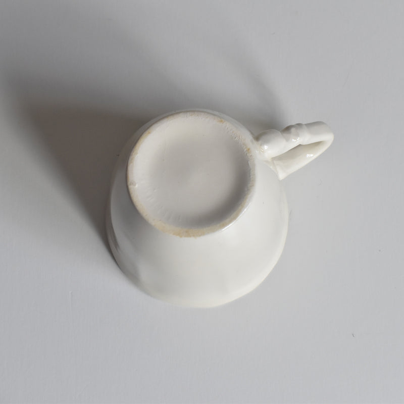 Vintage Coffee Cup & Saucer Digoin & Sarreguemines Rohan (Scalloped Rim) A