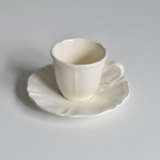 ヴィンテージコーヒーカップ＆ソーサー ディゴワン＆サルグミンヌ Rohan (花リム）A