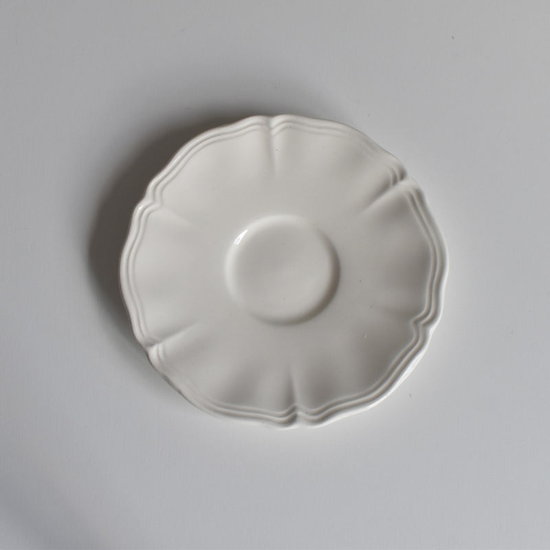 Vintage Coffee Cup & Saucer Digoin & Sarreguemines Rohan (Scalloped Rim) A