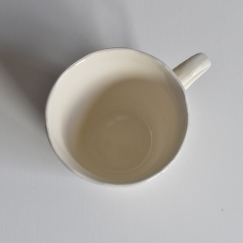 Vintage Digoin & Sarreguemines Rohan Coffee Cup & Saucer (Scalloped Rim) B