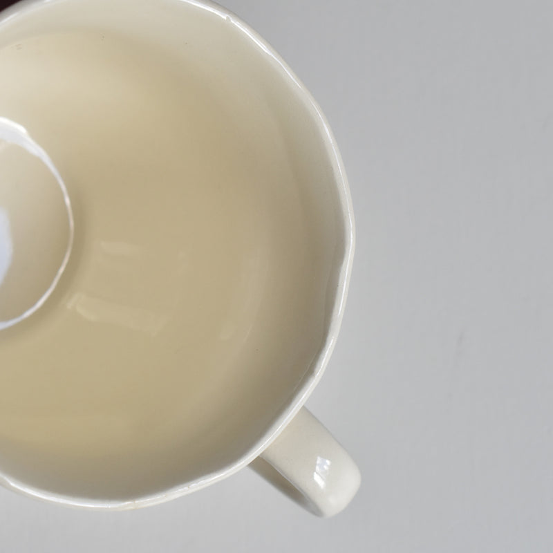 Vintage Digoin & Sarreguemines Rohan Coffee Cup & Saucer (Scalloped Rim) B