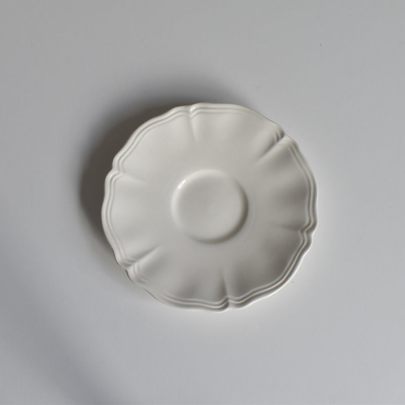 Vintage Digoin & Sarreguemines Rohan Coffee Cup & Saucer (Scalloped Rim) B