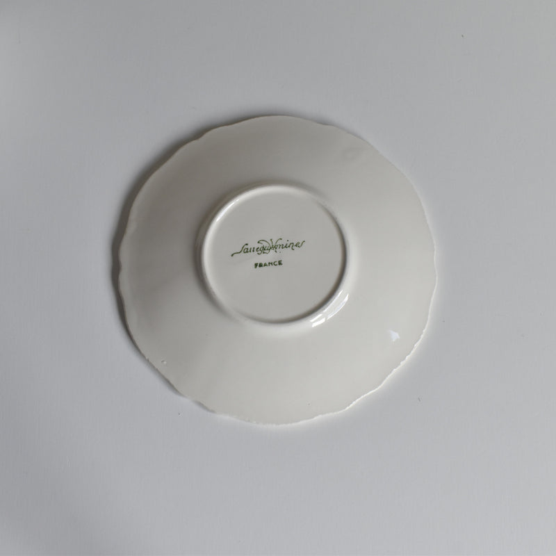 Vintage Coffee Cup & Saucer Digoin & Sarreguemines Rohan (Scalloped Rim) C