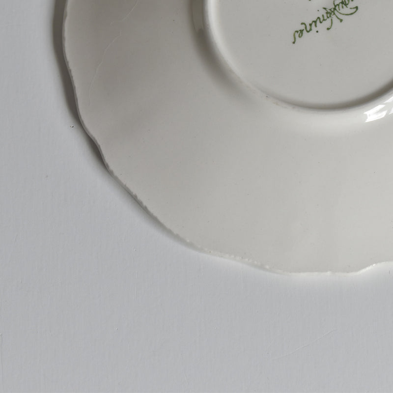Vintage Coffee Cup & Saucer Digoin & Sarreguemines Rohan (Scalloped Rim) C