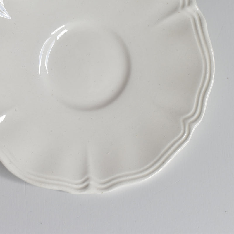 Vintage Coffee Cup & Saucer Digoin & Sarreguemines Rohan (Scalloped Rim) C