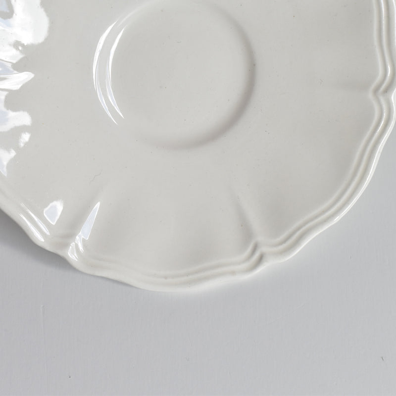 Vintage Coffee Cup & Saucer Digoin & Sarreguemines Rohan (Scalloped Rim) C