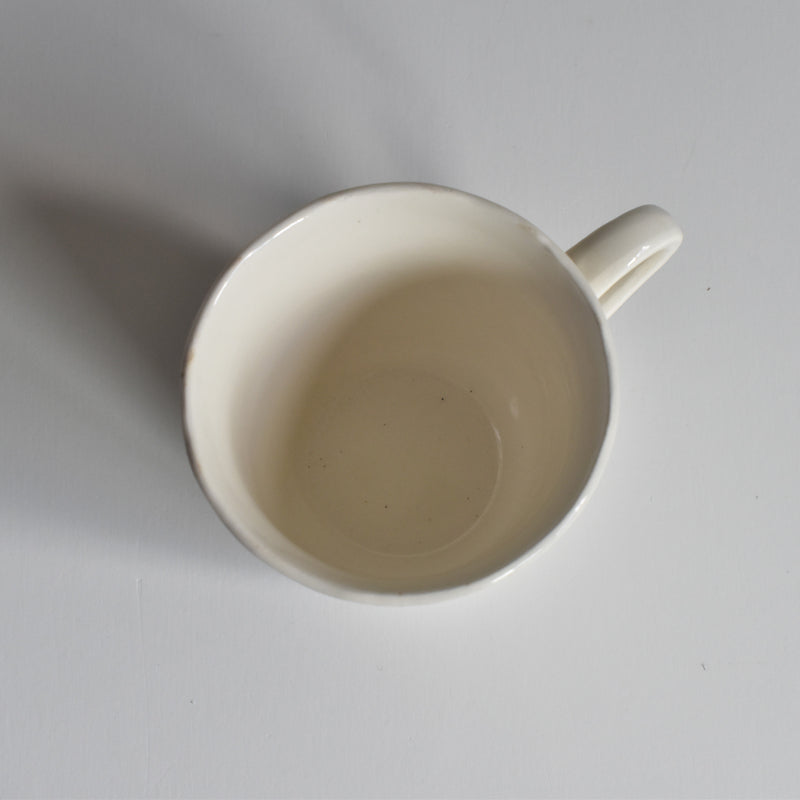 Vintage Coffee Cup & Saucer Digoin & Sarreguemines Rohan (Scalloped Rim) C