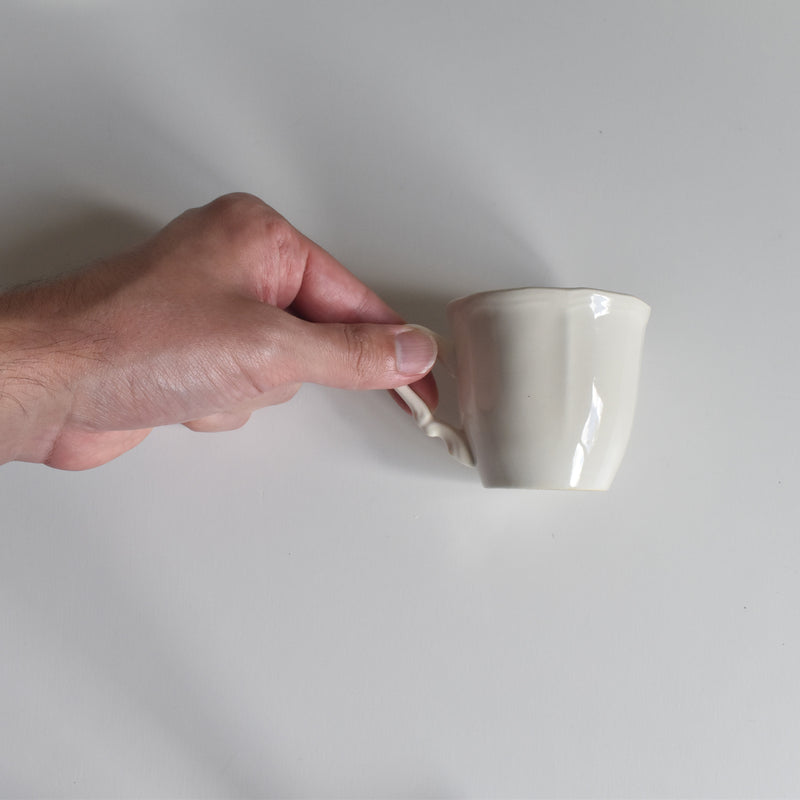 Vintage Coffee Cup & Saucer Digoin & Sarreguemines Rohan (Scalloped Rim) C