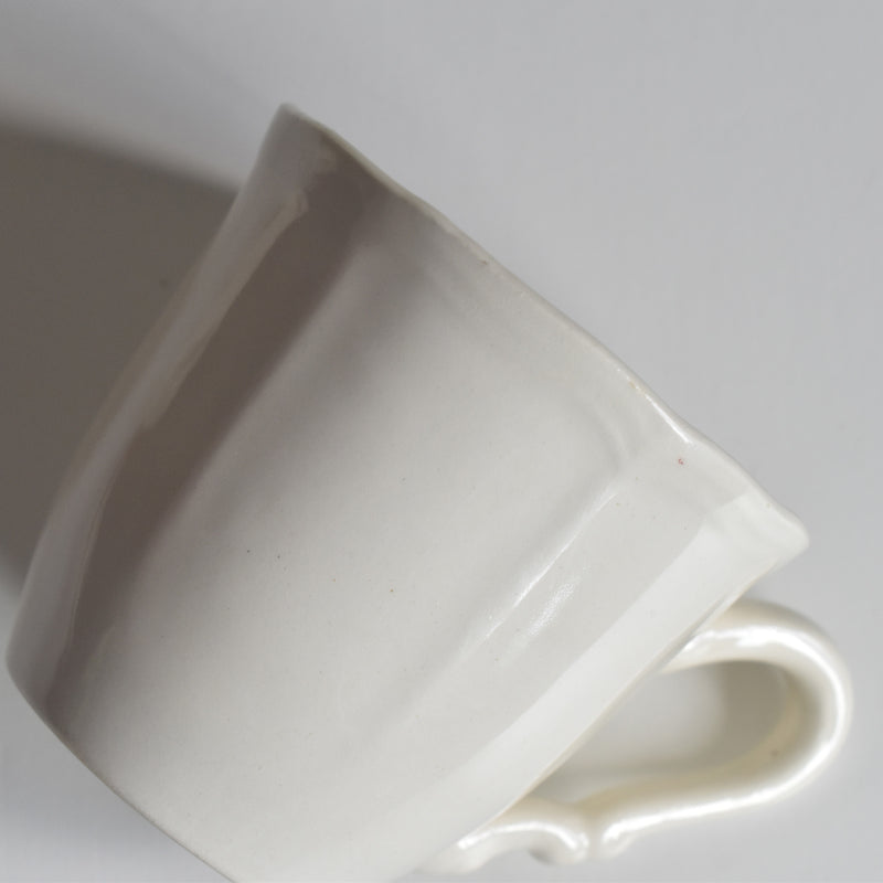 Vintage Coffee Cup & Saucer Digoin & Sarreguemines Rohan (Scalloped Rim) C