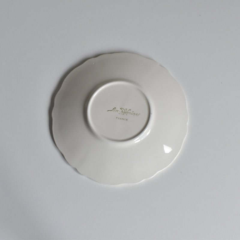 Vintage Coffee Cup & Saucer Digoin & Sarreguemines Rohan (Scalloped Rim) D