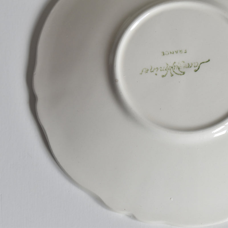 Vintage Coffee Cup & Saucer Digoin & Sarreguemines Rohan (Scalloped Rim) D