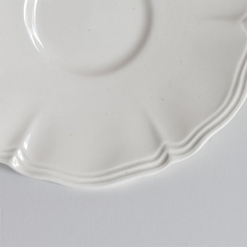 Vintage Coffee Cup & Saucer Digoin & Sarreguemines Rohan (Scalloped Rim) D