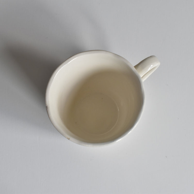 Vintage Coffee Cup & Saucer Digoin & Sarreguemines Rohan (Scalloped Rim) D