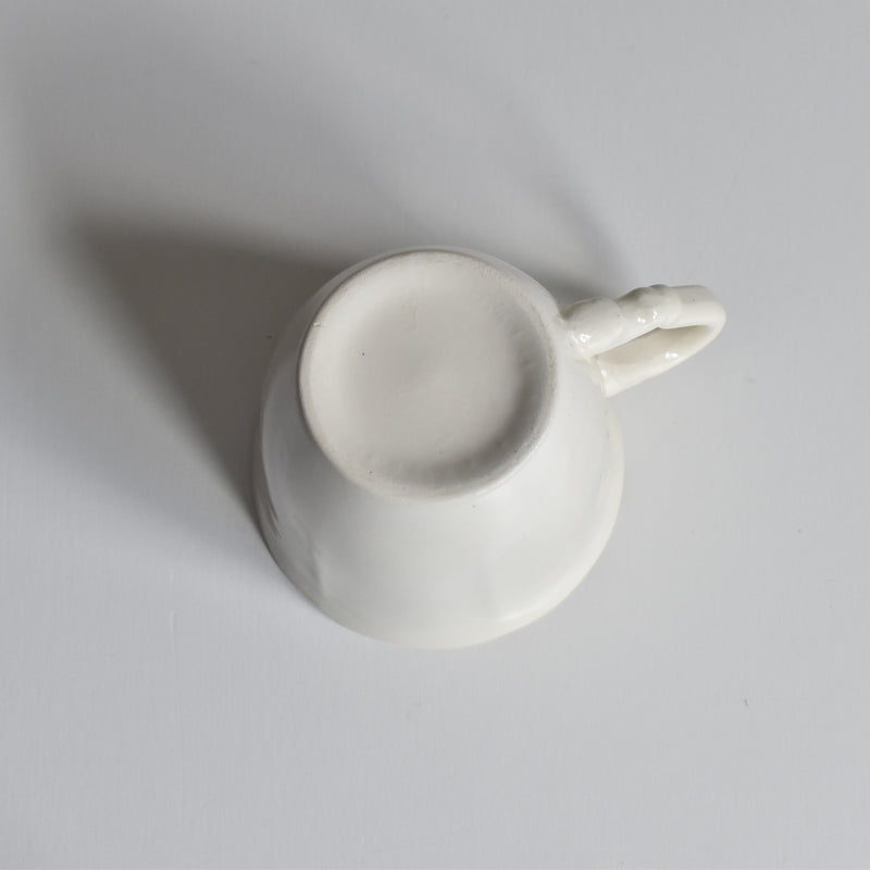Vintage Coffee Cup & Saucer Digoin & Sarreguemines Rohan (Scalloped Rim) D