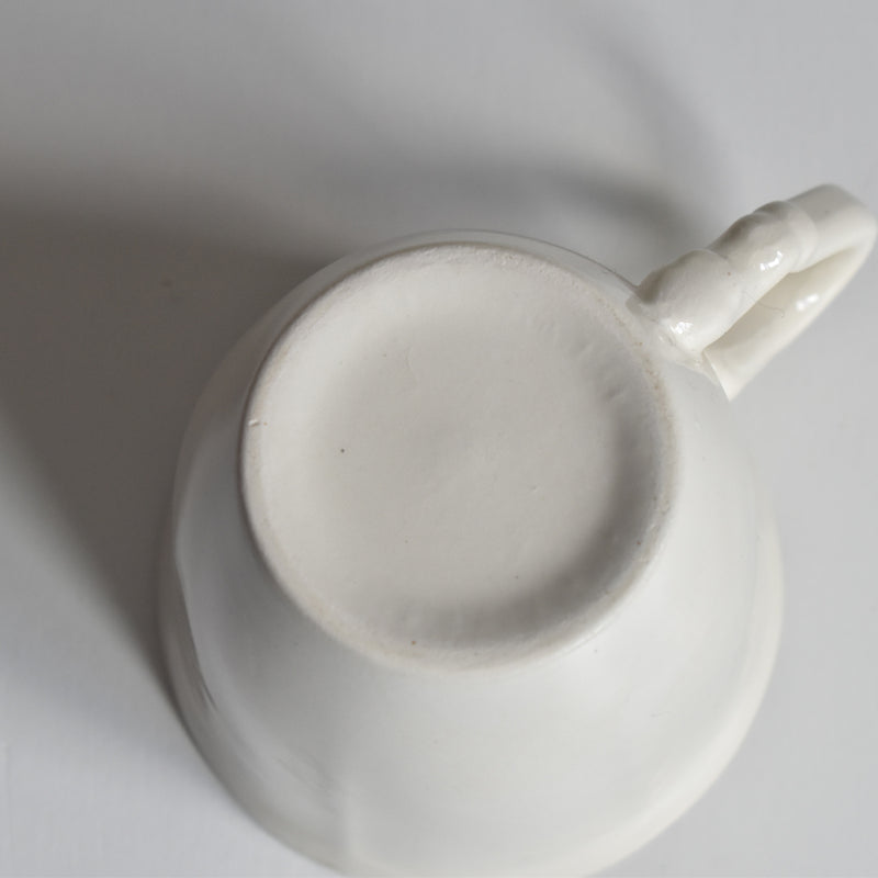Vintage Coffee Cup & Saucer Digoin & Sarreguemines Rohan (Scalloped Rim) D