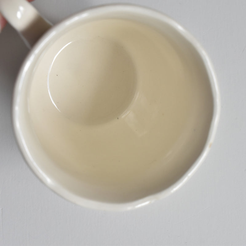 Vintage Coffee Cup & Saucer Digoin & Sarreguemines Rohan (Scalloped Rim) D