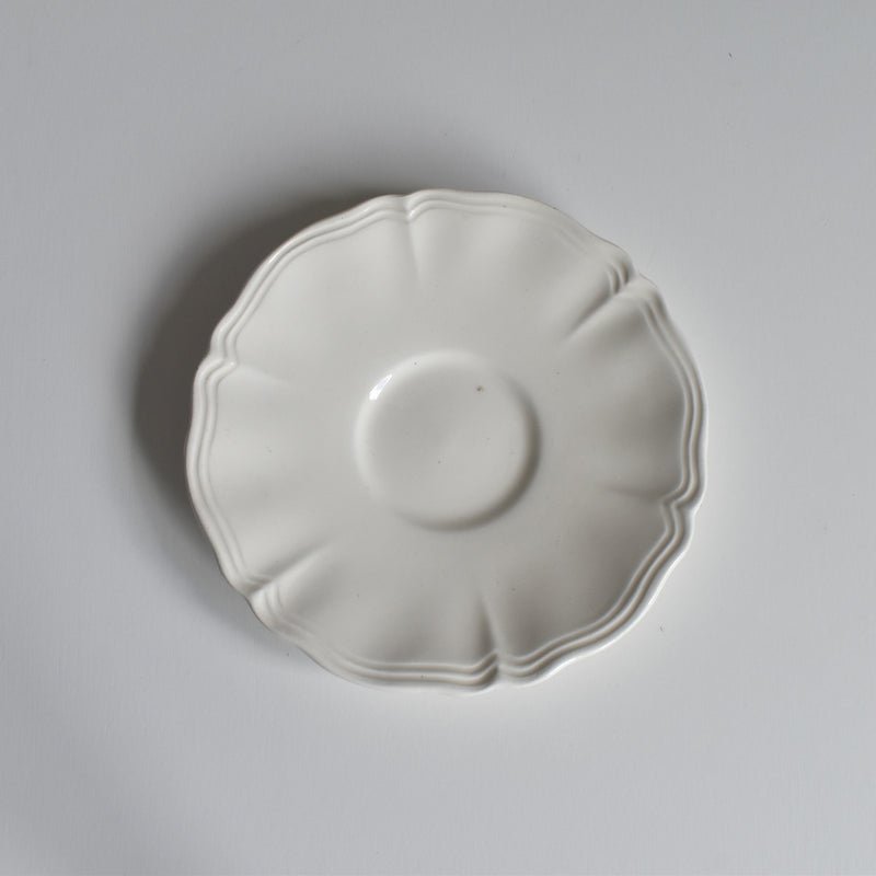 Vintage Coffee Cup & Saucer Digoin & Sarreguemines Rohan (Scalloped Rim) D