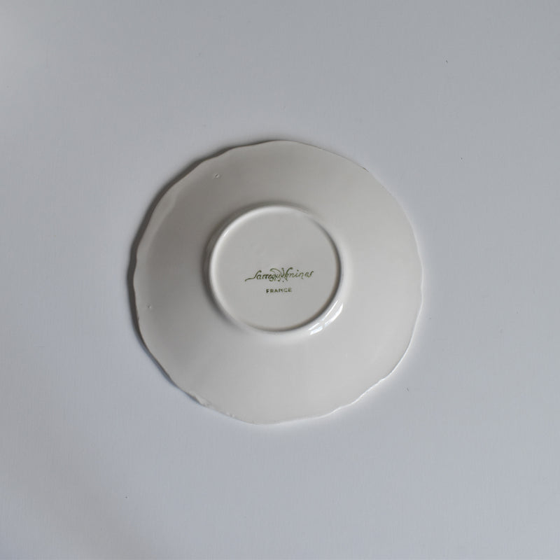 Vintage Coffee Cup & Saucer, Digoin & Sarreguemines Rohan (Scalloped Rim) E