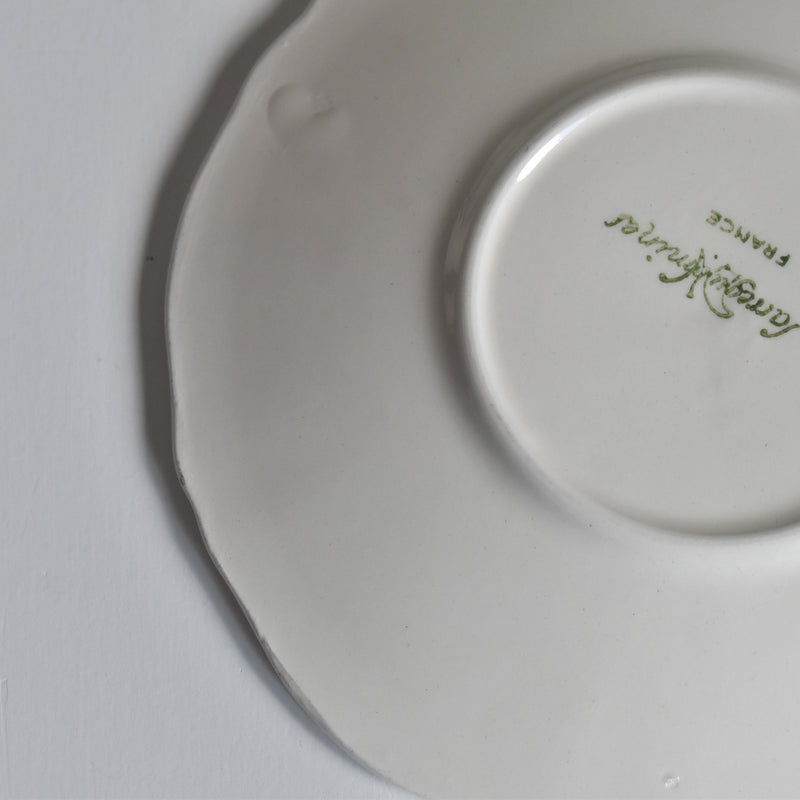 Vintage Coffee Cup & Saucer, Digoin & Sarreguemines Rohan (Scalloped Rim) E