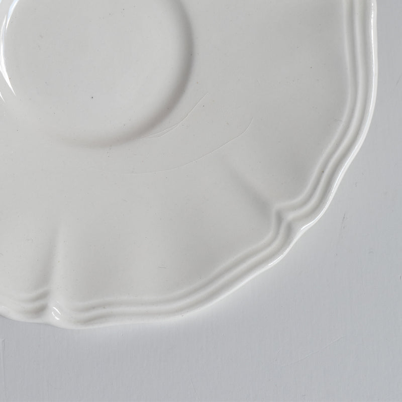 Vintage Coffee Cup & Saucer, Digoin & Sarreguemines Rohan (Scalloped Rim) E