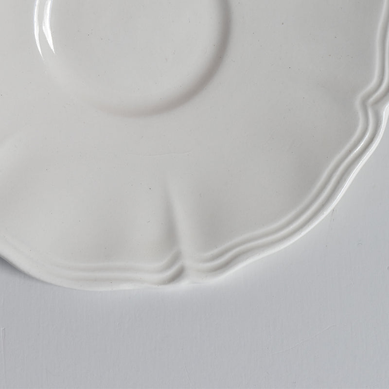 Vintage Coffee Cup & Saucer, Digoin & Sarreguemines Rohan (Scalloped Rim) E