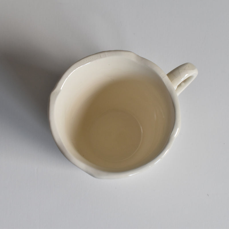 Vintage Coffee Cup & Saucer, Digoin & Sarreguemines Rohan (Scalloped Rim) E