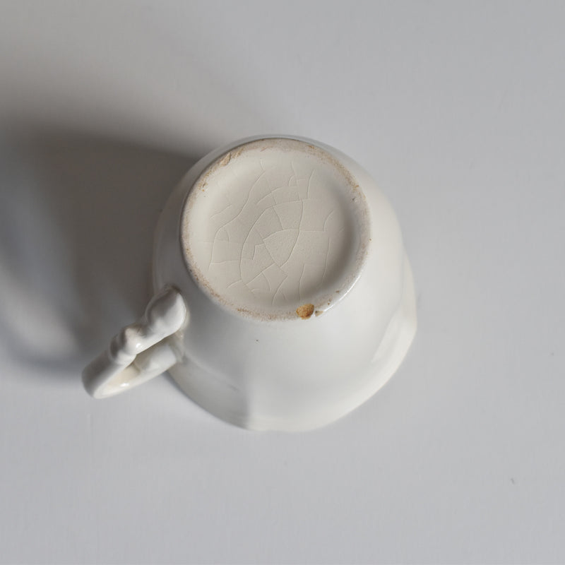 Vintage Coffee Cup & Saucer, Digoin & Sarreguemines Rohan (Scalloped Rim) E
