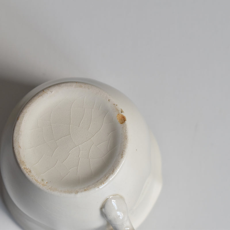Vintage Coffee Cup & Saucer, Digoin & Sarreguemines Rohan (Scalloped Rim) E
