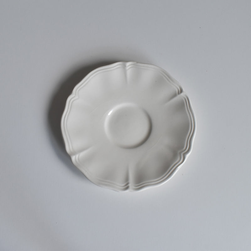 Vintage Coffee Cup & Saucer, Digoin & Sarreguemines Rohan (Scalloped Rim) E