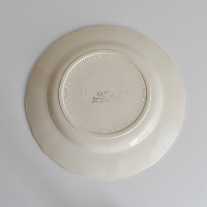Vintage Digoin & Sarreguemines Rohan Plate (Scalloped Edge) 23cm C