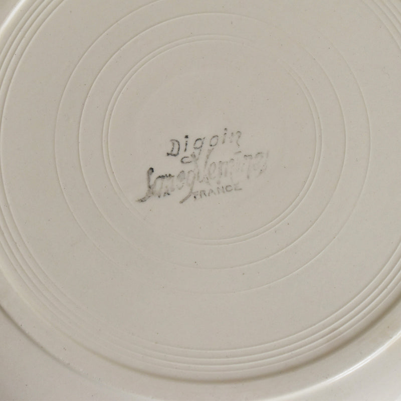 Vintage Digoin & Sarreguemines Rohan Plate (Scalloped Edge) 23cm C