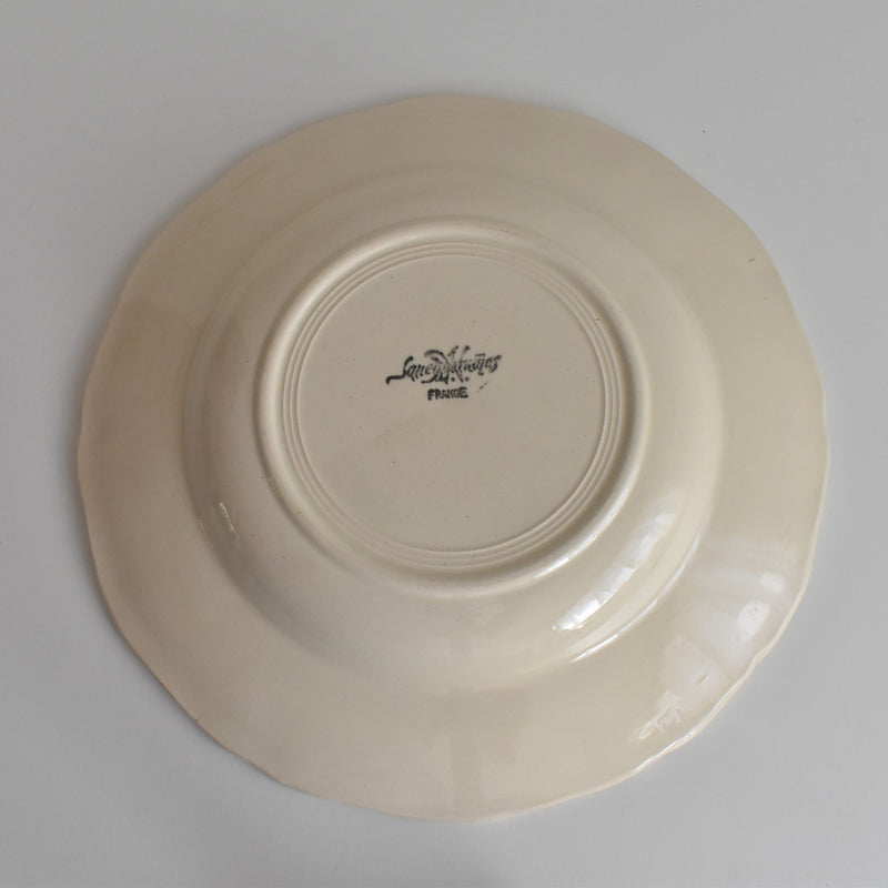 Vintage Deep Plate Digoin & Sarreguemines Rohan (Scalloped Edge) 25cm A