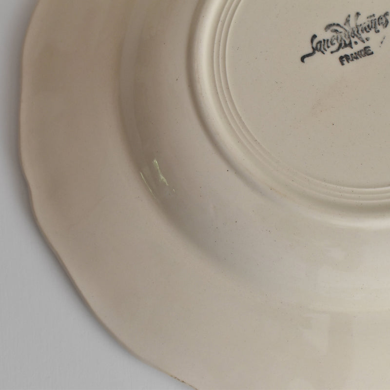 Vintage Deep Plate Digoin & Sarreguemines Rohan (Scalloped Edge) 25cm A