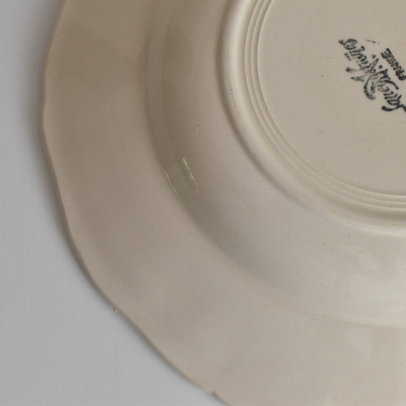 Vintage Deep Plate Digoin & Sarreguemines Rohan (Scalloped Edge) 25cm A