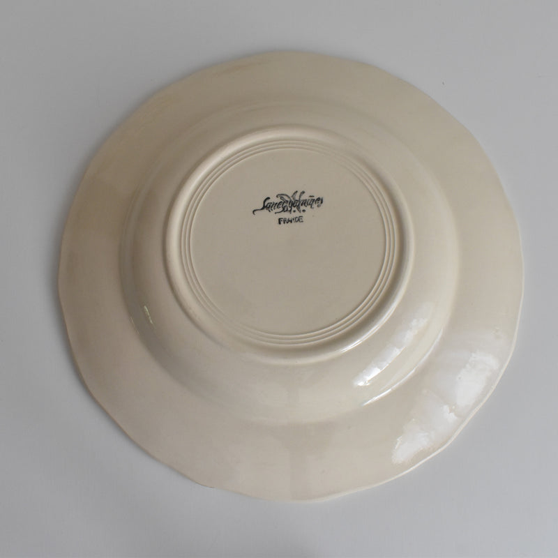 Vintage Deep Plate, Digoin & Sarreguemines Rohan (Scalloped Edge) 25cm B
