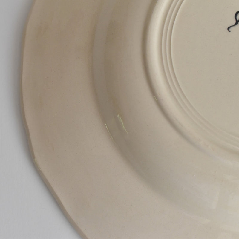 Vintage Deep Plate, Digoin & Sarreguemines Rohan (Scalloped Edge) 25cm B