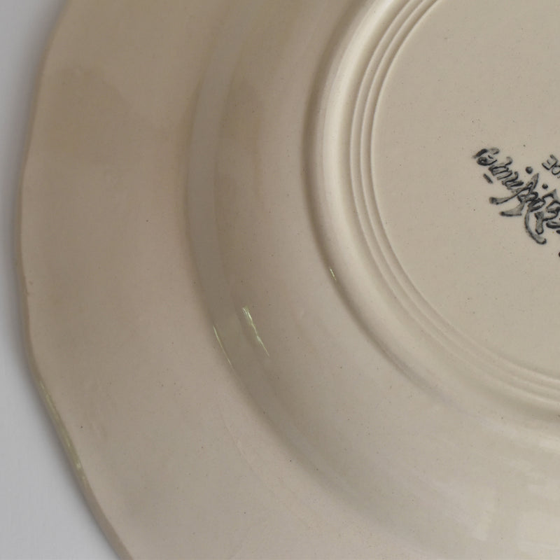 Vintage Deep Plate, Digoin & Sarreguemines Rohan (Scalloped Edge) 25cm B