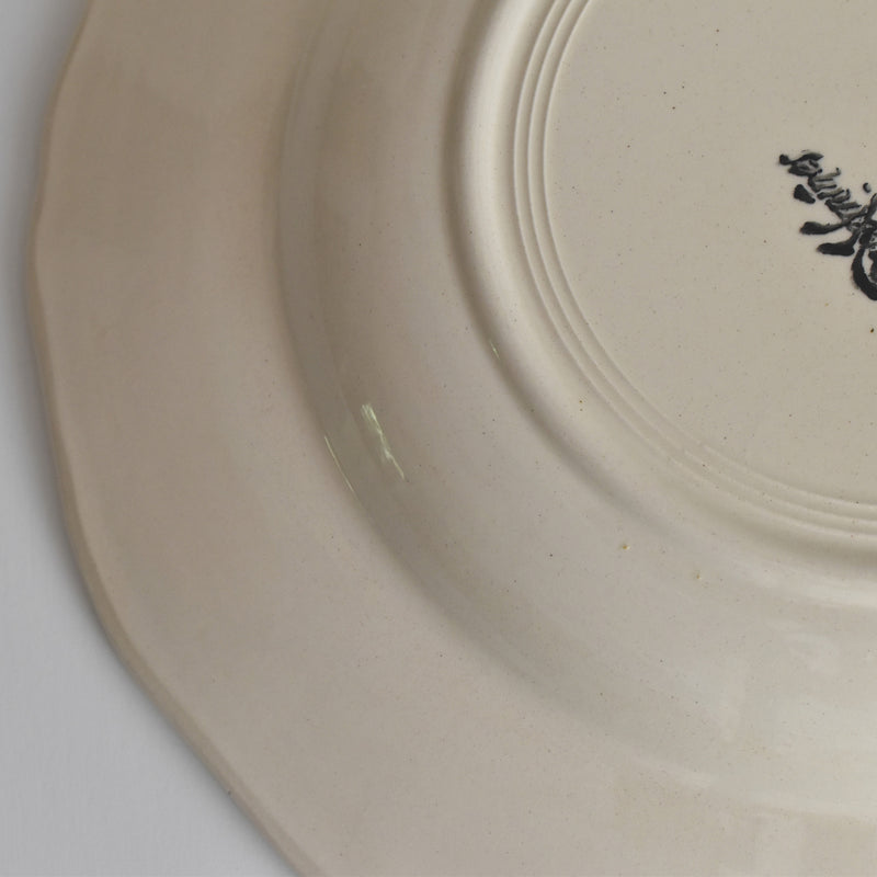 Vintage Deep Plate Digoin & Sarreguemines Rohan (Scalloped Rim) 25cm C