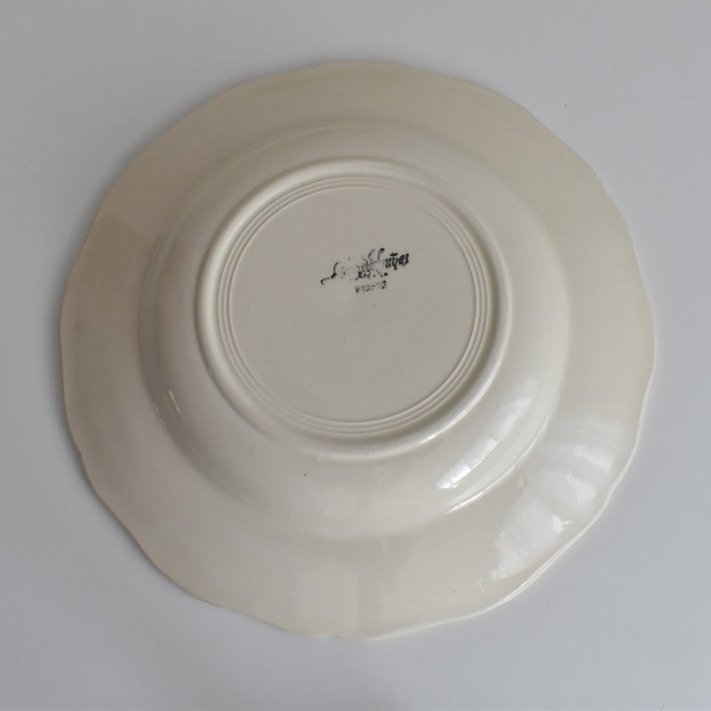 Vintage Deep Plate, Digoin & Sarreguemines Rohan (Scalloped Edge) 25cm D