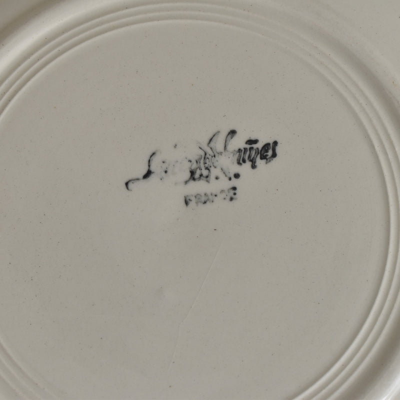 Vintage Deep Plate, Digoin & Sarreguemines Rohan (Scalloped Edge) 25cm D