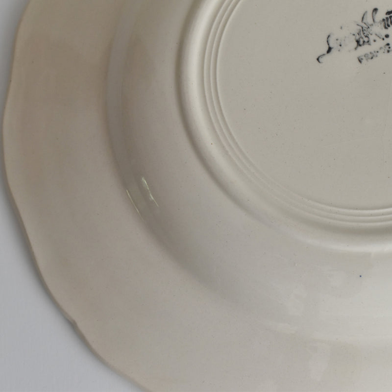 Vintage Deep Plate, Digoin & Sarreguemines Rohan (Scalloped Edge) 25cm D
