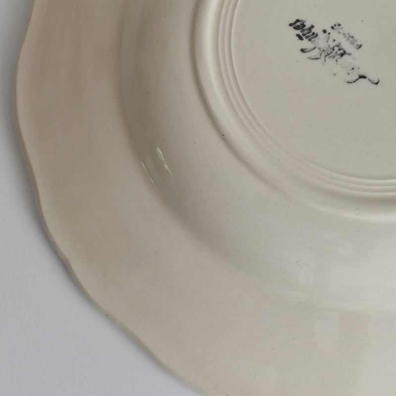 Vintage Deep Plate, Digoin & Sarreguemines Rohan (Scalloped Edge) 25cm D