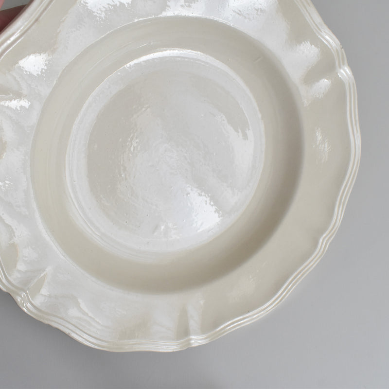 Vintage Deep Plate, Digoin & Sarreguemines Rohan (Scalloped Edge), 25cm H