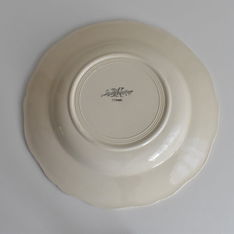 Vintage Deep Plate, Digoin & Sarreguemines Rohan (Scalloped Edge), 25cm H