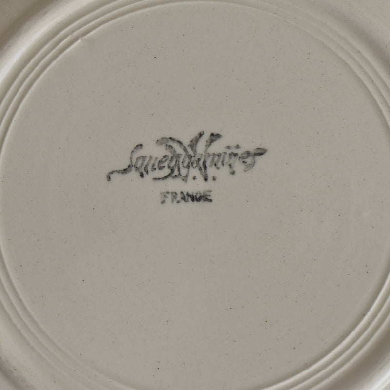 Vintage Deep Plate, Digoin & Sarreguemines Rohan (Scalloped Edge), 25cm H